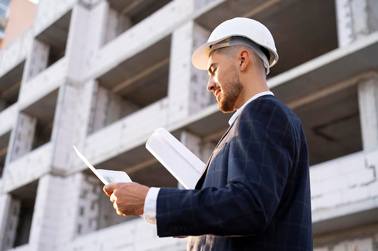 Project professional reviewing development documents