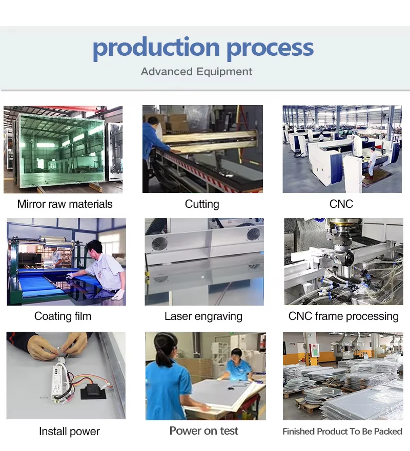 Modern LED Wall Mounted Semi-Circular Asymmetrical Mirror for Salon Hotel Bathroom Bedroom & Living Room Graphic Design Solution - Image 16