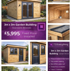 3m x 3m Garden Building – Standard (Bronze)